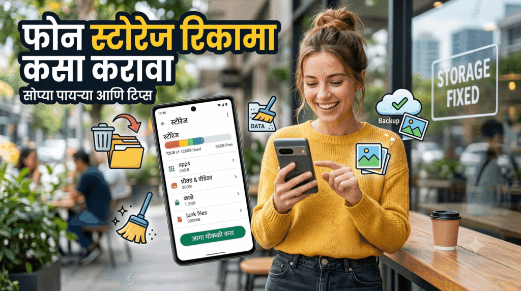 How to free up phone Storage info in marathi